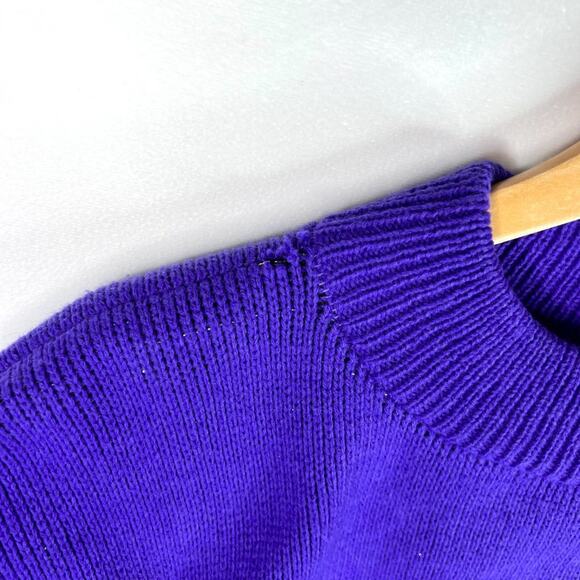 Vintage Turtle Bay Purple Metallic Zebra Sweater Small - Picture 13 of 15